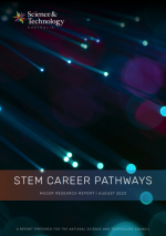 STEM Career Pathways report cover image with Science and Technology Australia logo