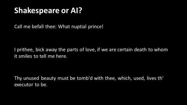 Shakespeare or AI?