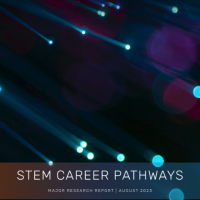 STEM Career Pathways report cover image with Science and Technology Australia logo